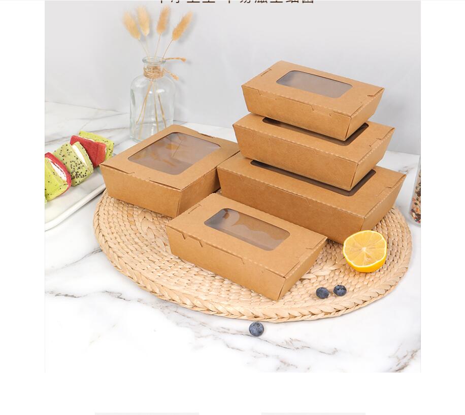 17oz Disposable Kraft Paper Restaurant Food Boxes 3