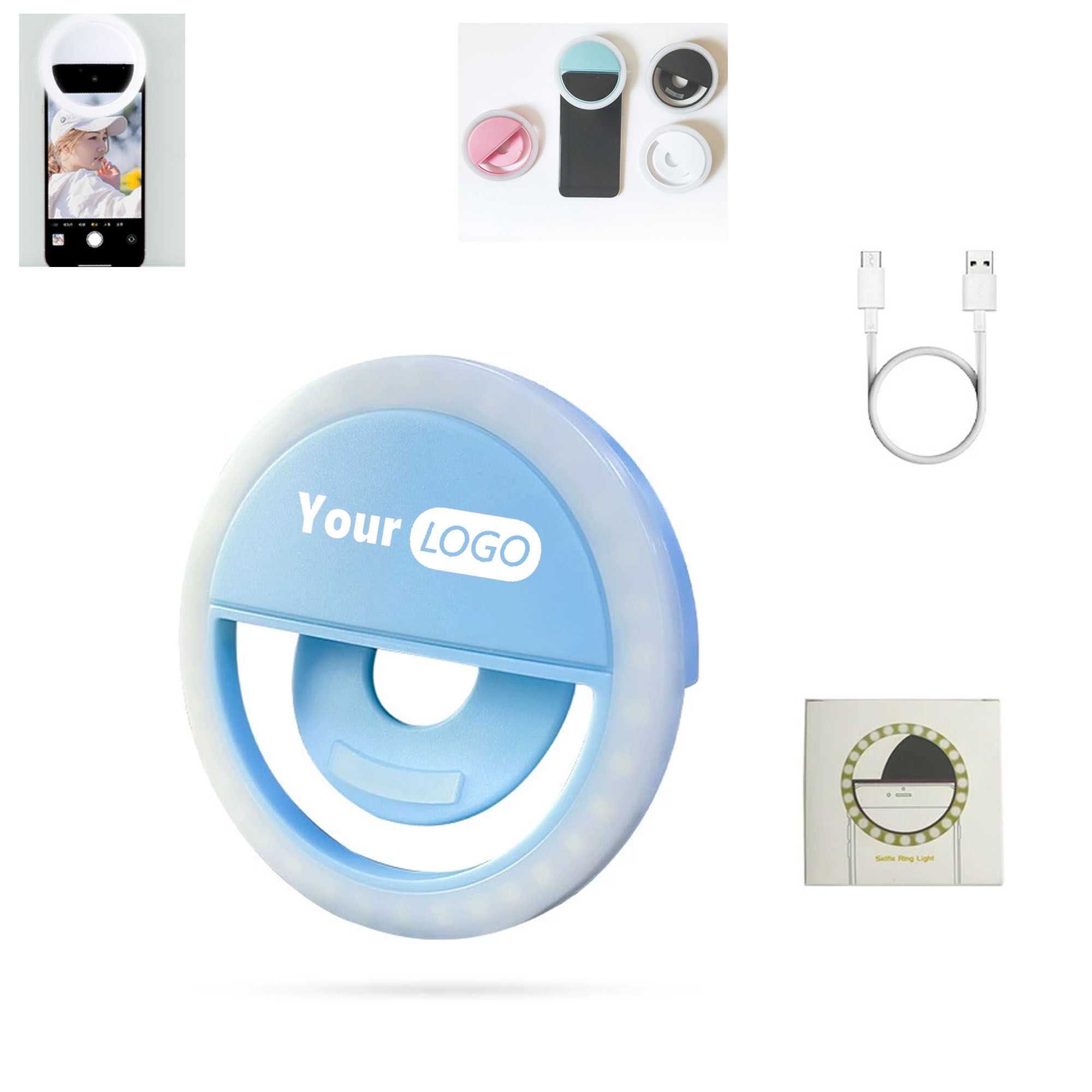 MOQ 100PCS LED Mobile Phone Selfie Ring Fill Light 3