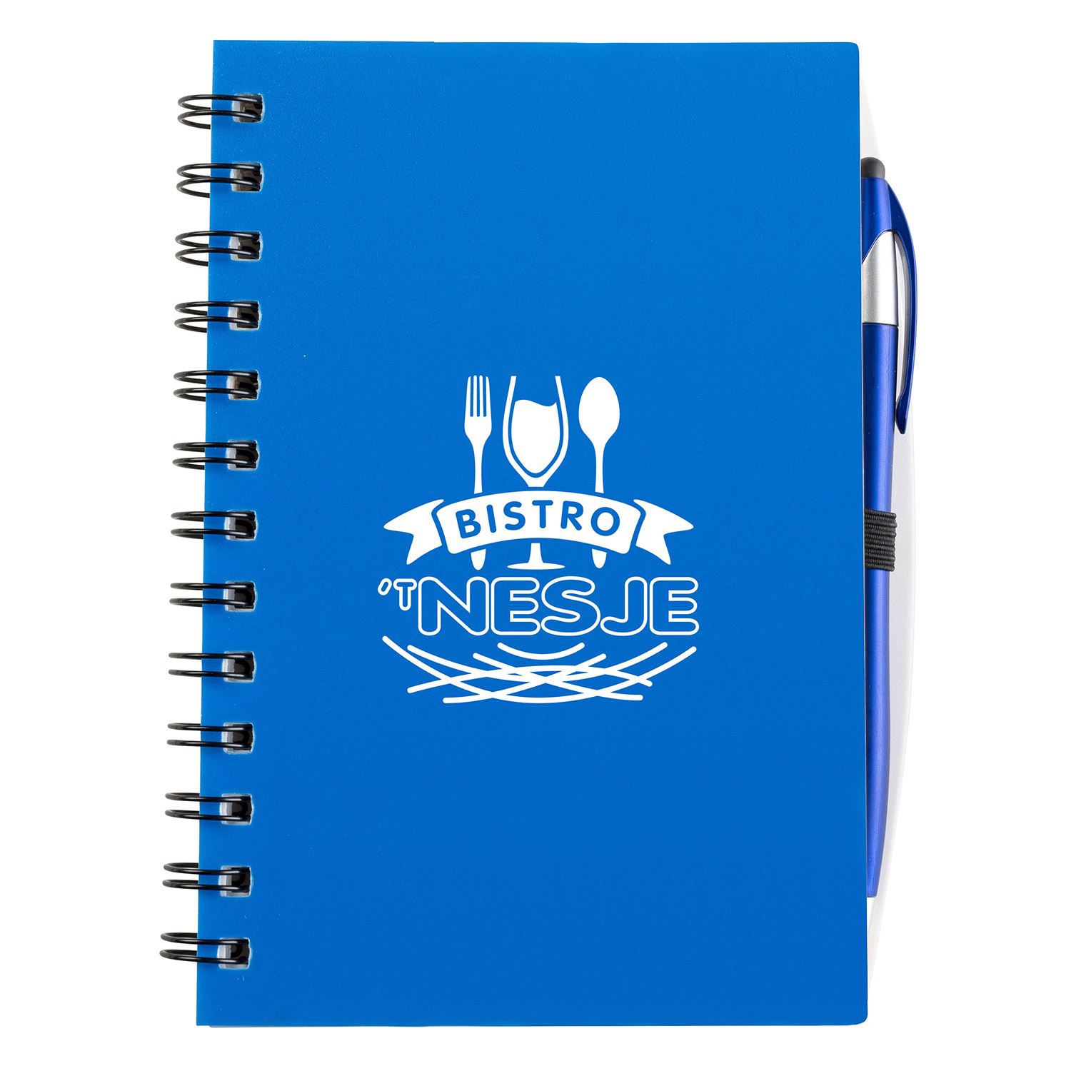 Plastic Spiral Bound Journal w/Pen