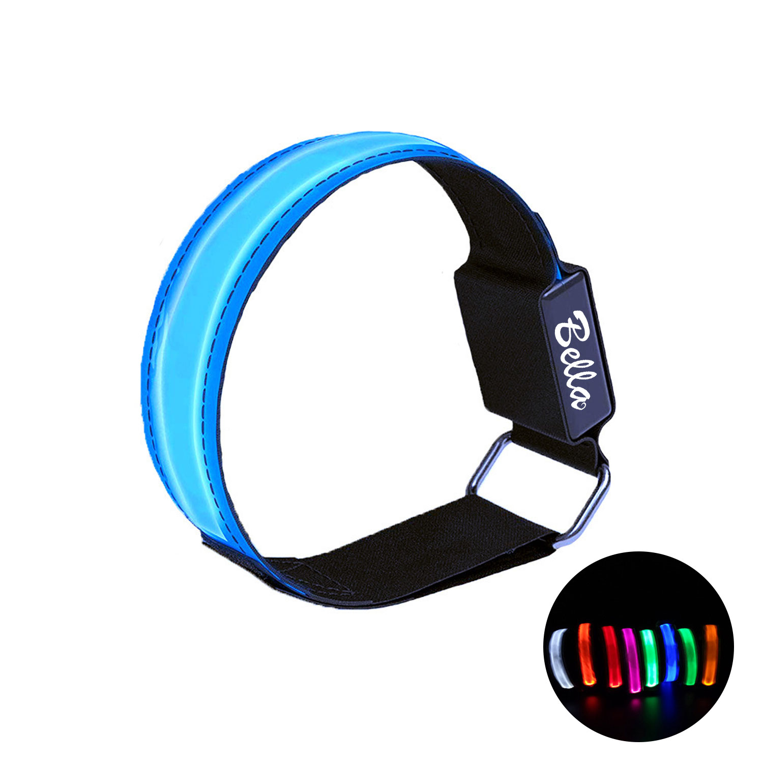 Battery Powered LED Slap Band Safety Armband Adjustable 7