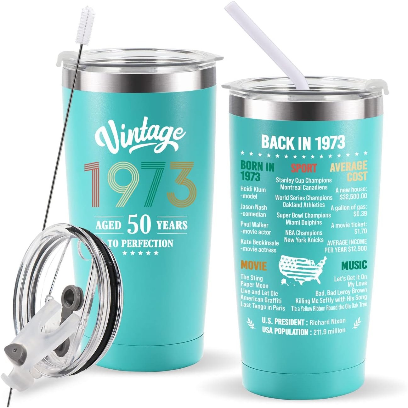Insulated Travel Tumblers 20 Oz Stainless Steel Tumbler Cup with Lid and Straw Powder Coffee Mug 1