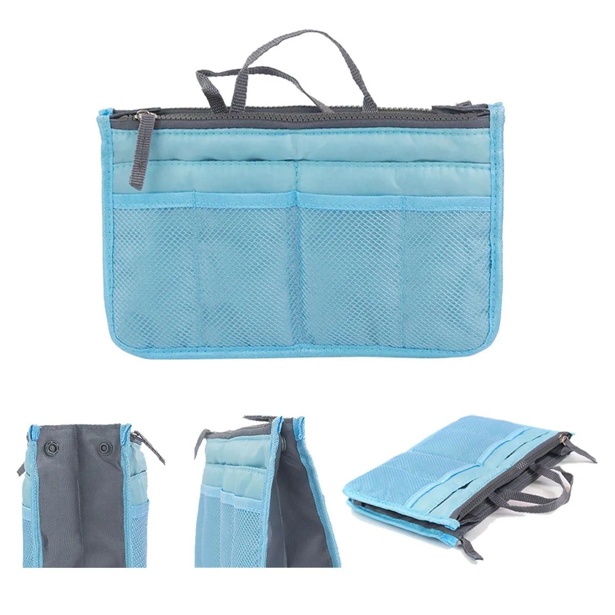 13 Pockets Insert for Handbag Nylon Travel Organizer Bag 4