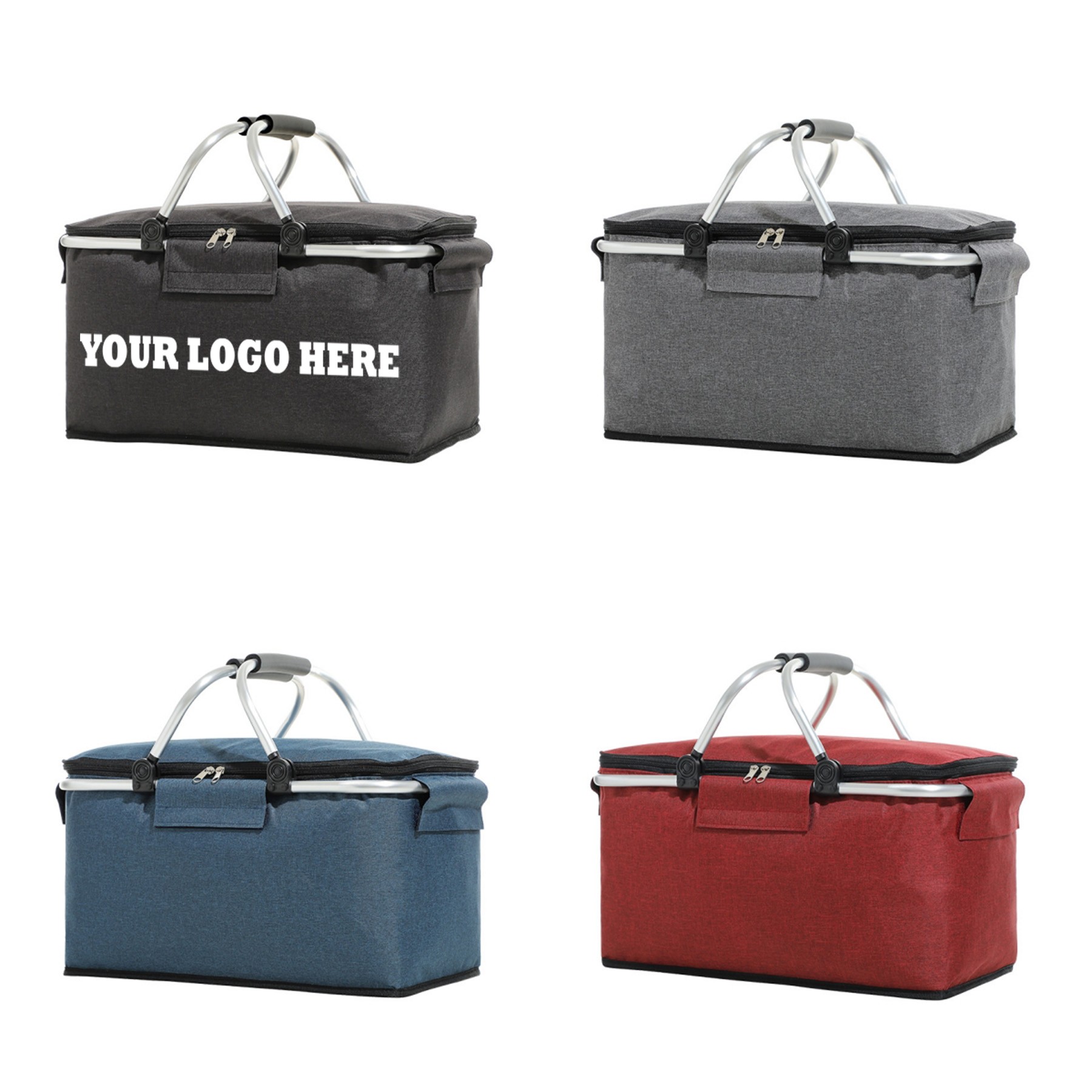 Insulated Lunch Bag With Metal Handle