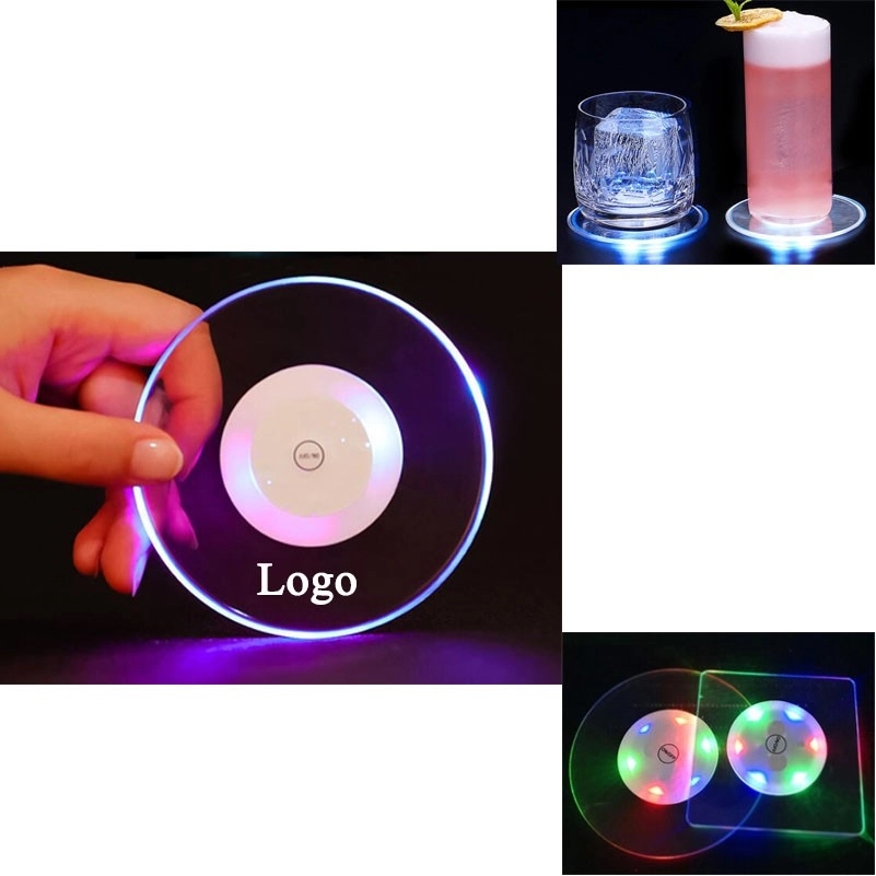 Acrylic LED Luminous Cocktail Cup Coaster 1
