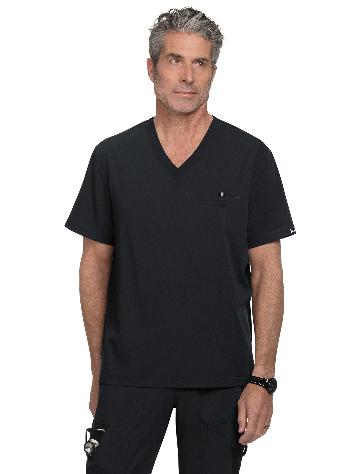 koi - Next Gen - Men's One-Pocket V-Neck Tuck-In On Call Top 20