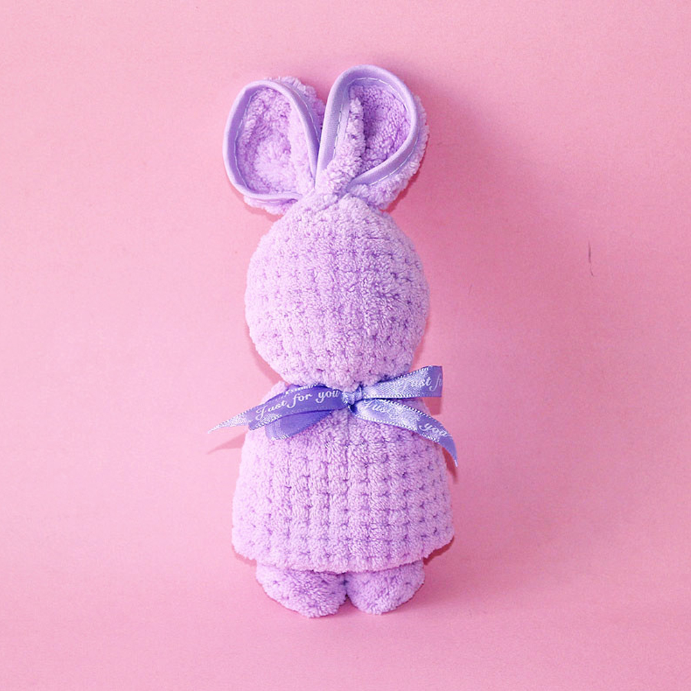 Coral velvet rabbit towel 7