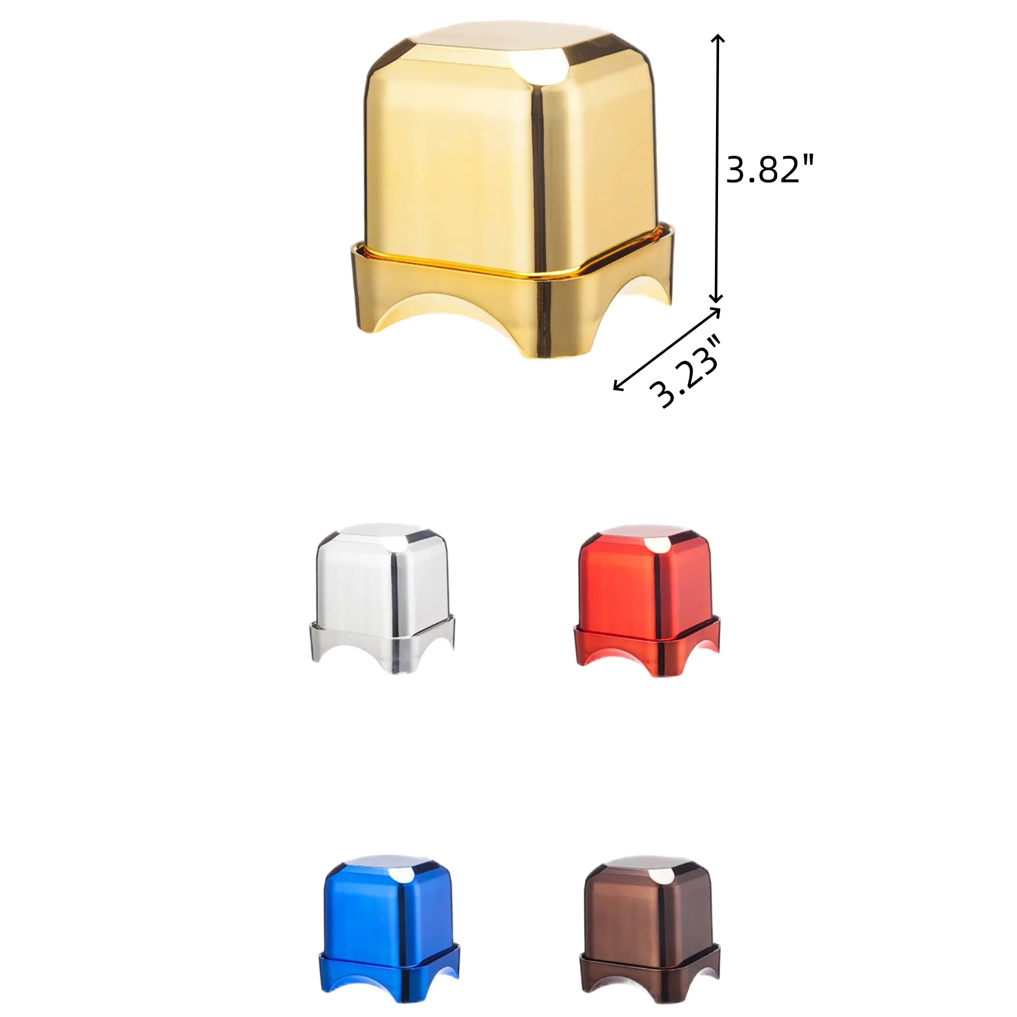 Electroplated Square Dice Cup With Base Tray 3