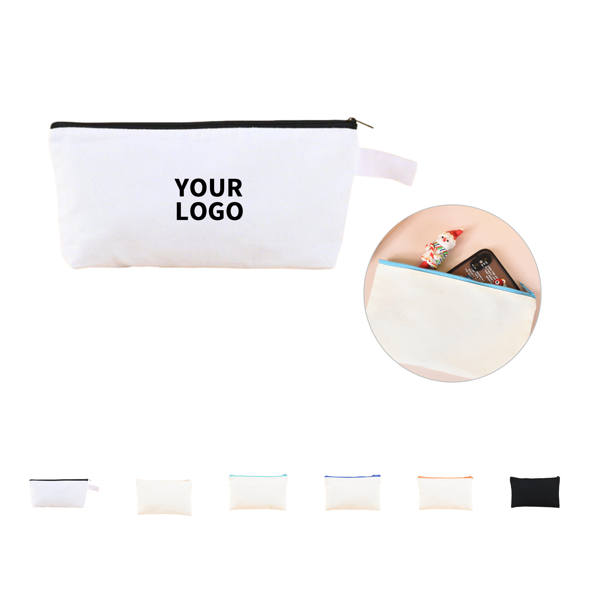 Poly Cotton Pencil Pouch 7.9 x 4.3" 5
