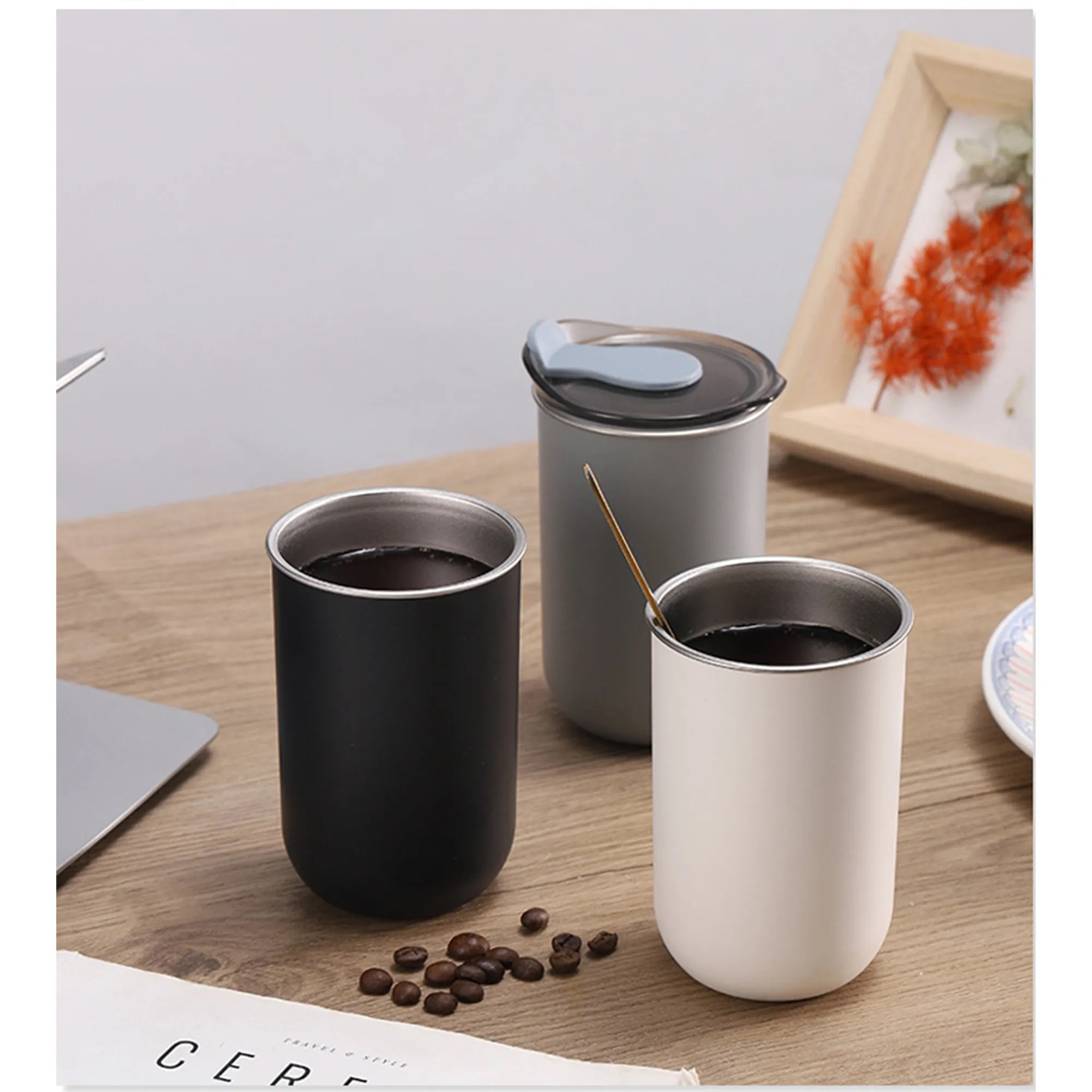 10 oz Mini Dual-Layer Coffee & Straw Cup 16