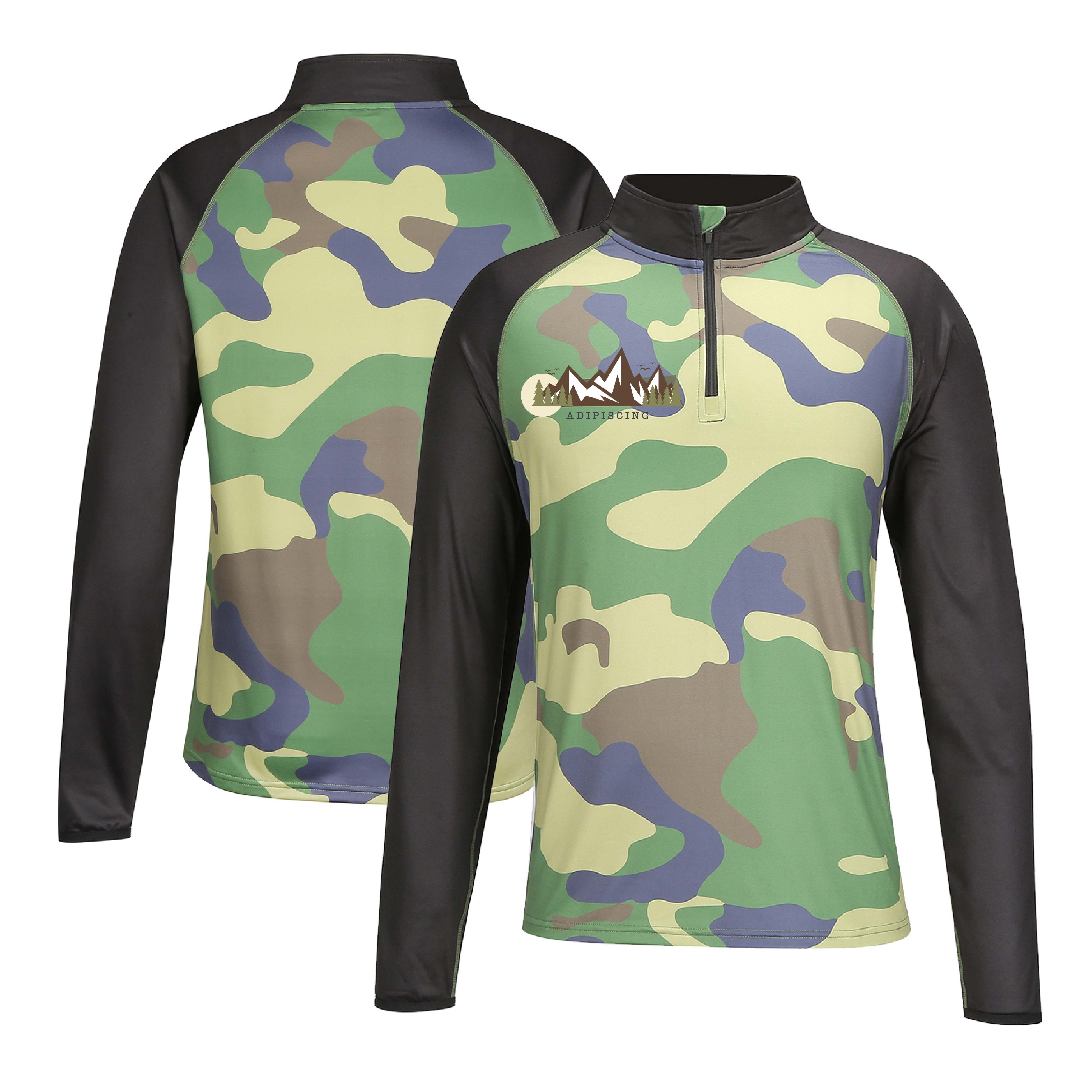 Athletic Quarter Zip Raglan Training Pullover (Full Color) 4