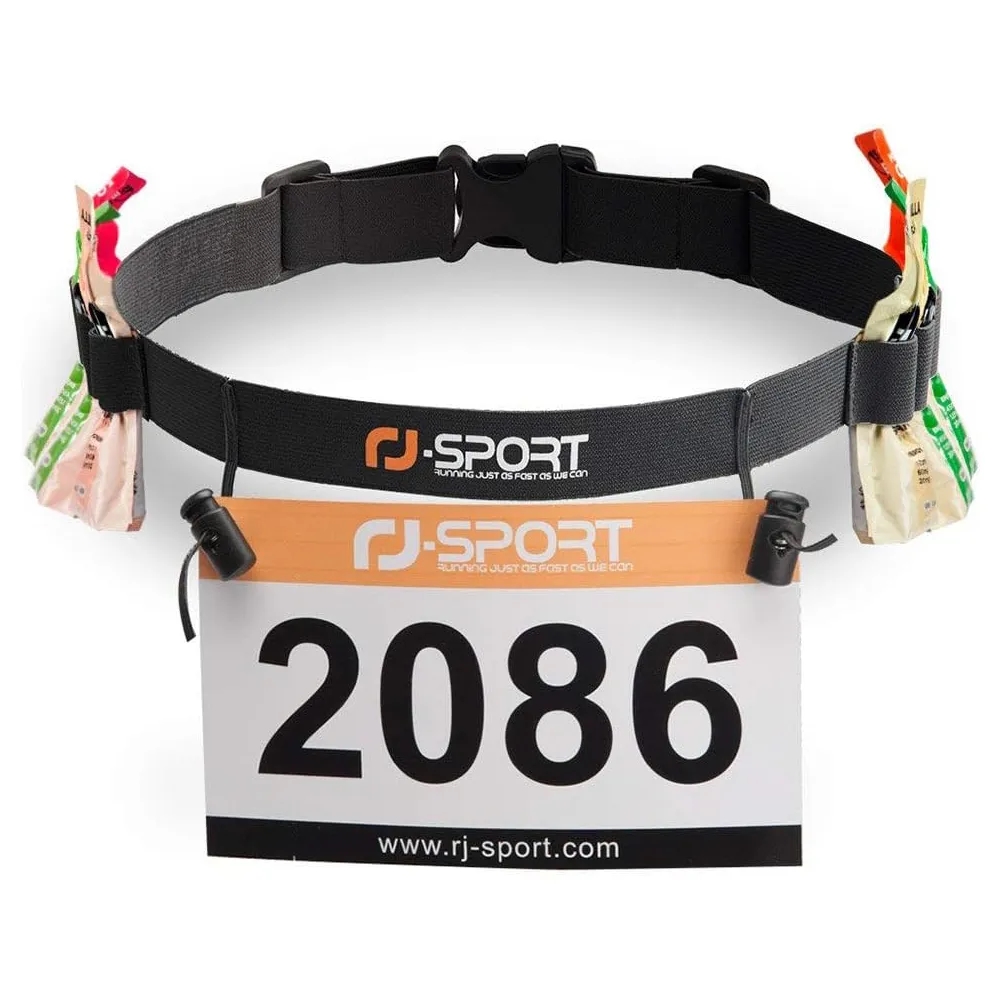 Unisex Triathlon Marathon Race Number Belt With Gel Holder 5