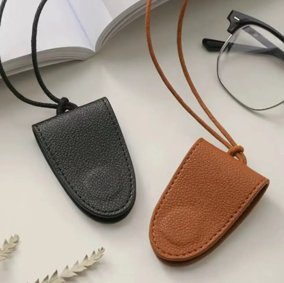 Magnetic Leather Sunglass Holder Eyeglass Hanger Clip 2