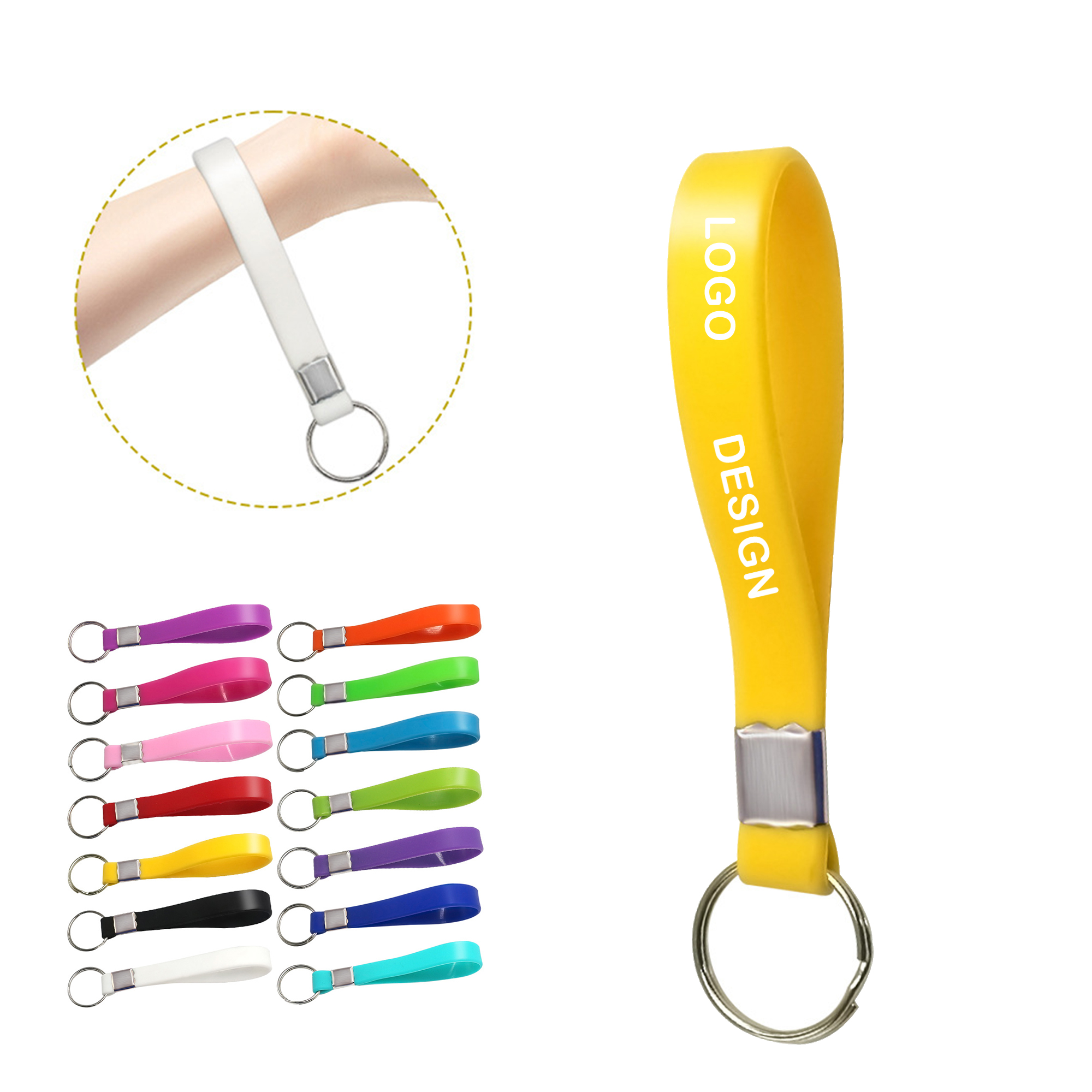Colorful Silicone Keychain Wristband 10