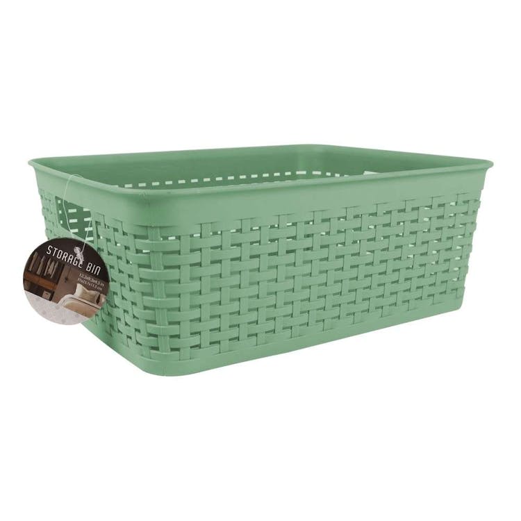 Medium Plastic Storage Baskets - Mint 2