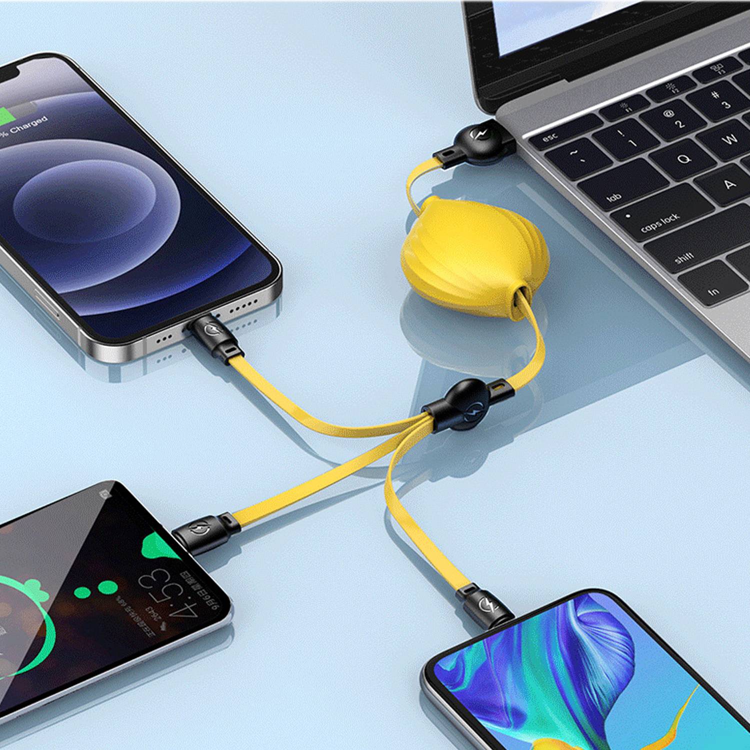 3 In 1 Retractable USB Data Charging Cable 5