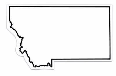 Montana State Shape Magnet - Full Color 2