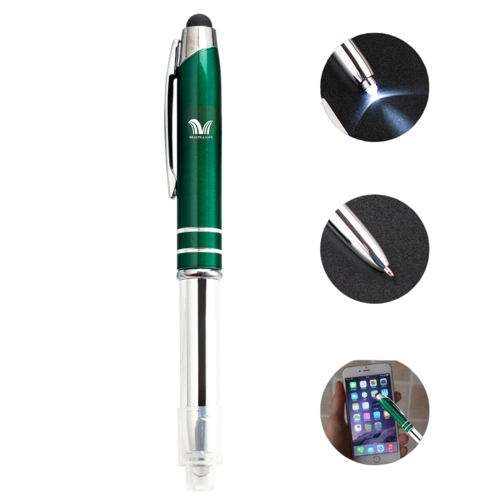 Multifunctional Touch Screen Metal Light Pen 1
