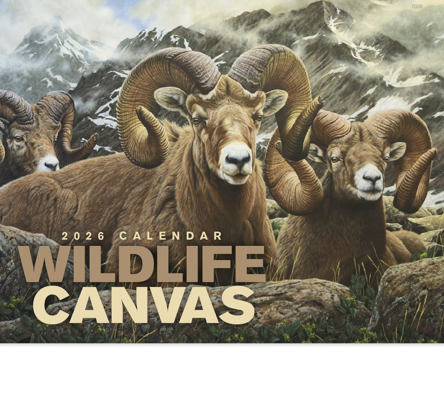 Good Value™ Wildlife Canvas - Stapled Calendar 36