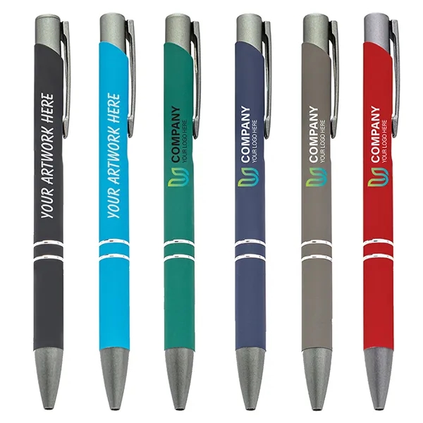 Metal Ballpoint Pen With Gunmetal Trim 1