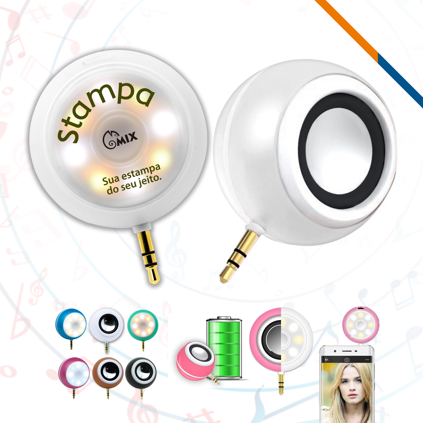 Selfie Flash Light Speaker 5