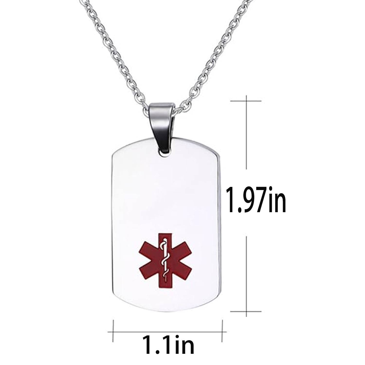 Snake staff square pendant necklace 3