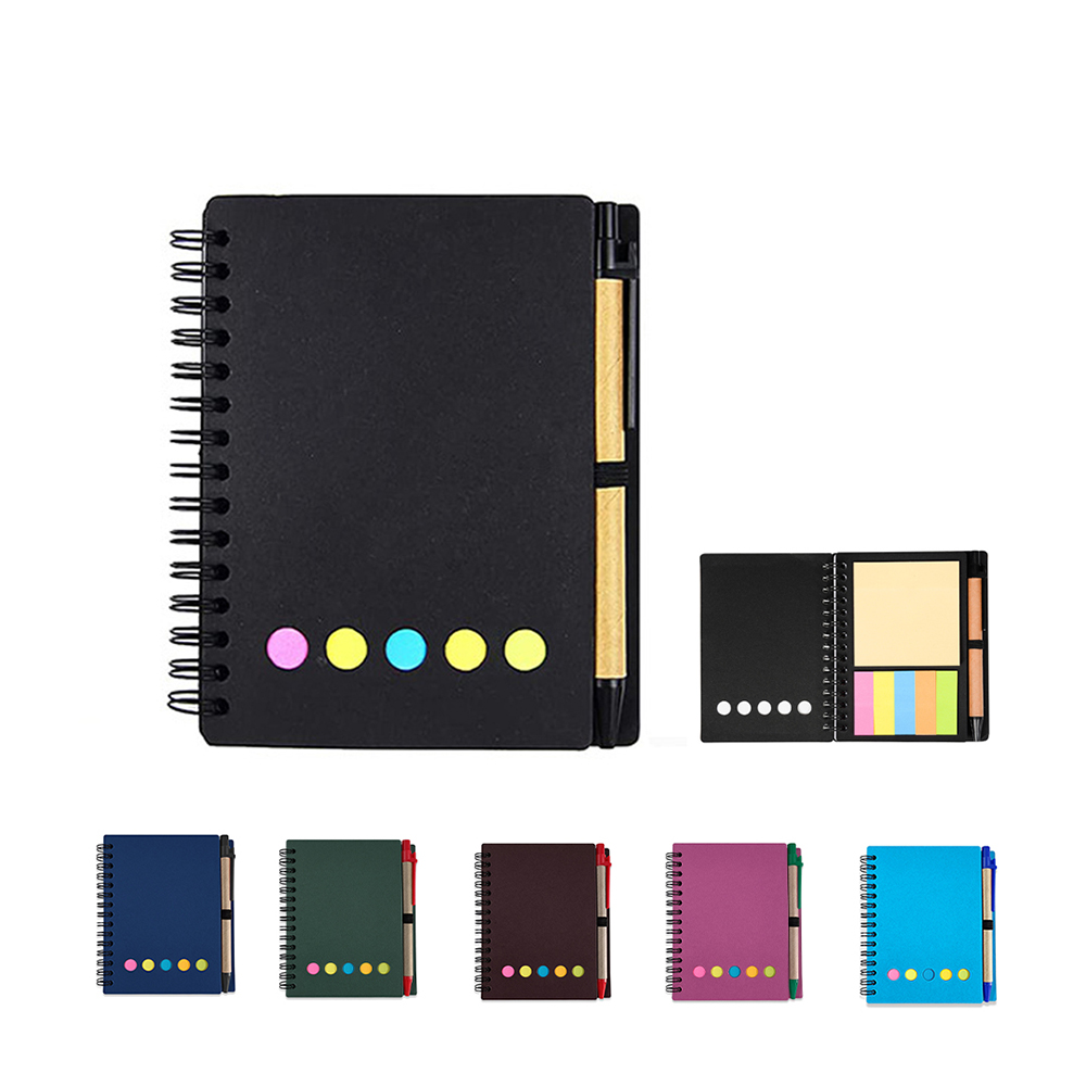 Spiral Notebook With Sticky Notes 2