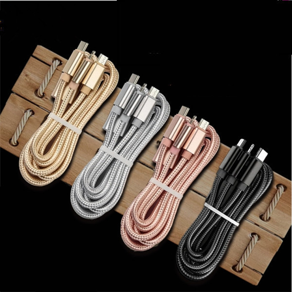3 Foot 3-in-1 Braided Quick Charging Cable 2
