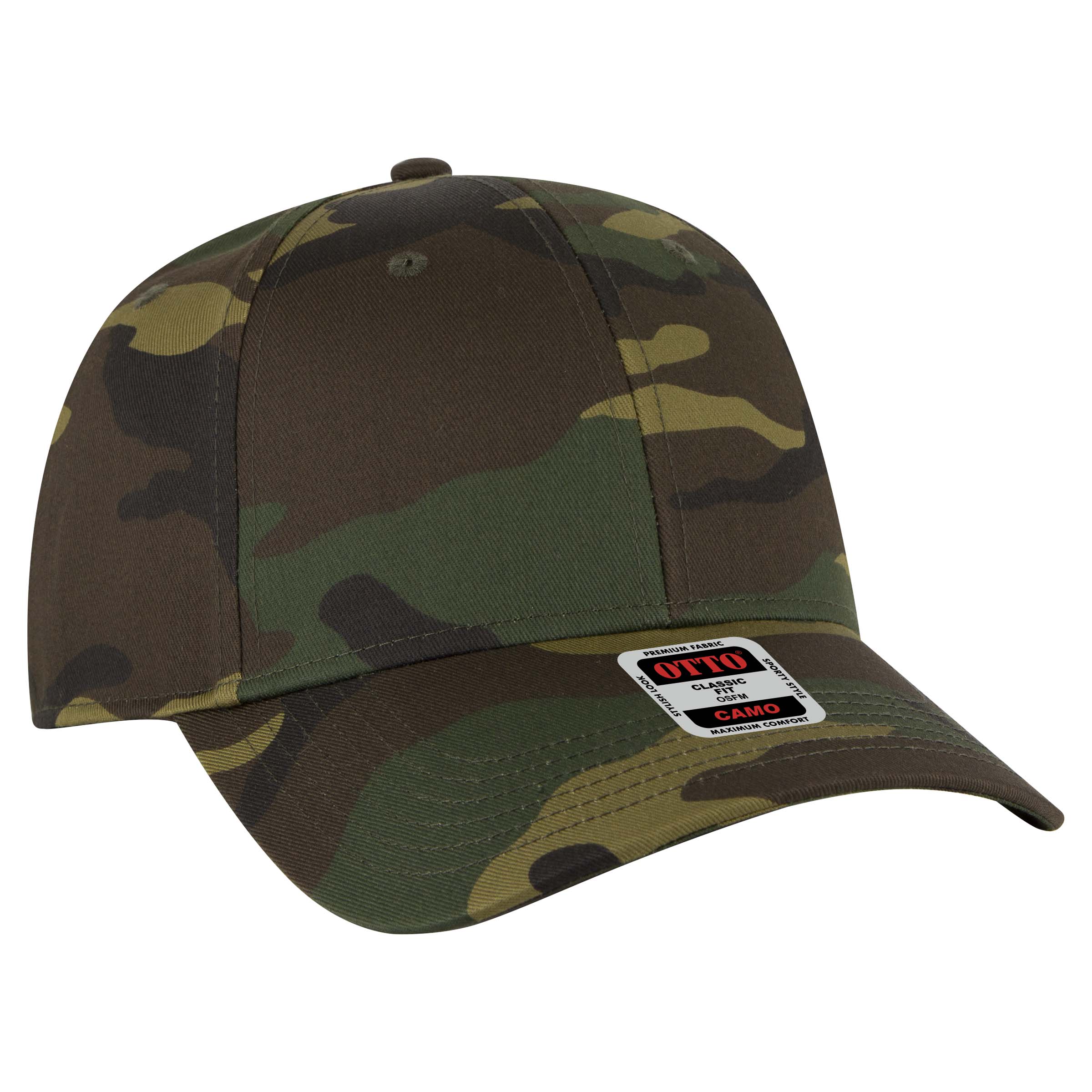OTTO CAP® Camouflage 6 Panel Low Profile Baseball Cap 23