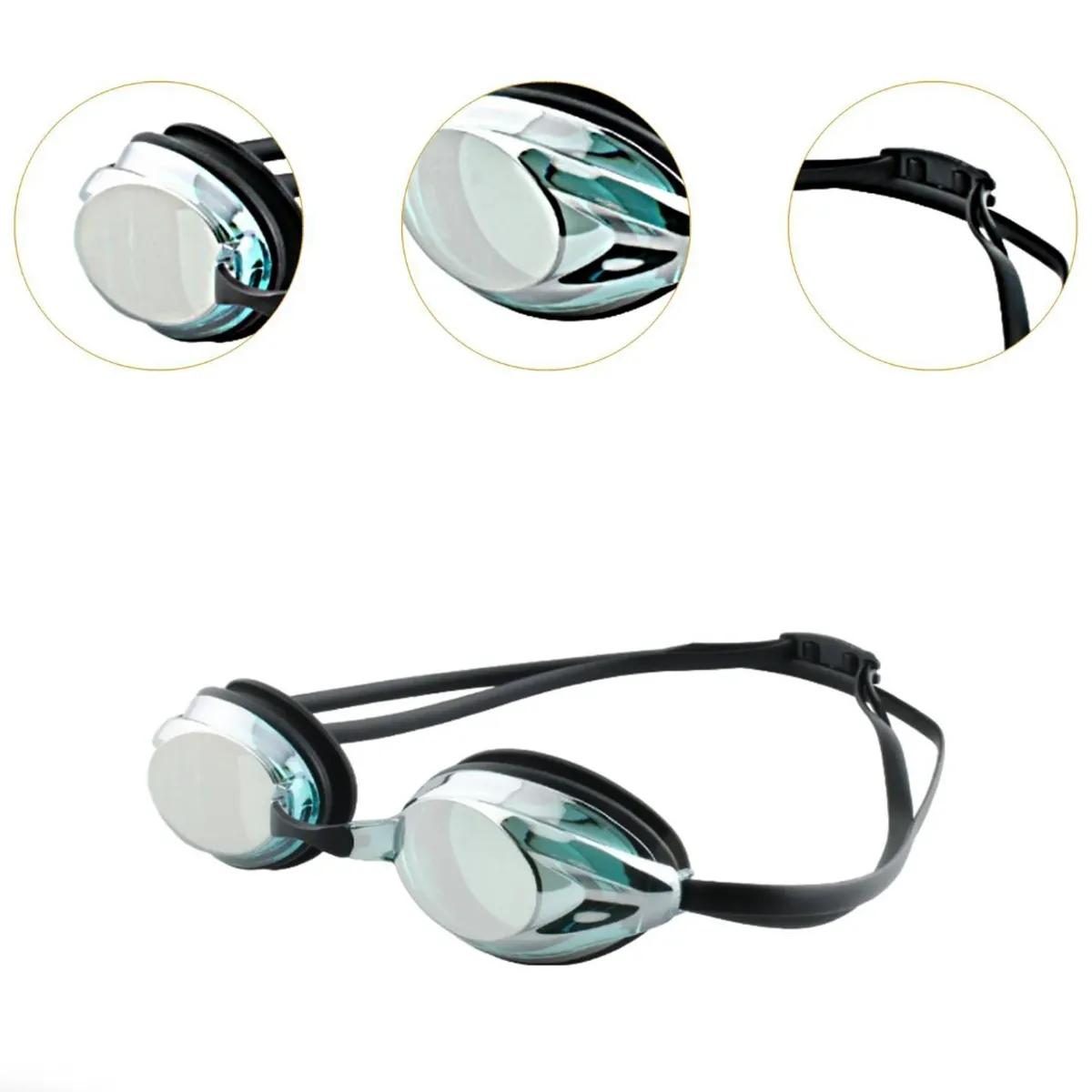 Anti-Fog Electroplated Swim Goggles with Adjustable Strap 5