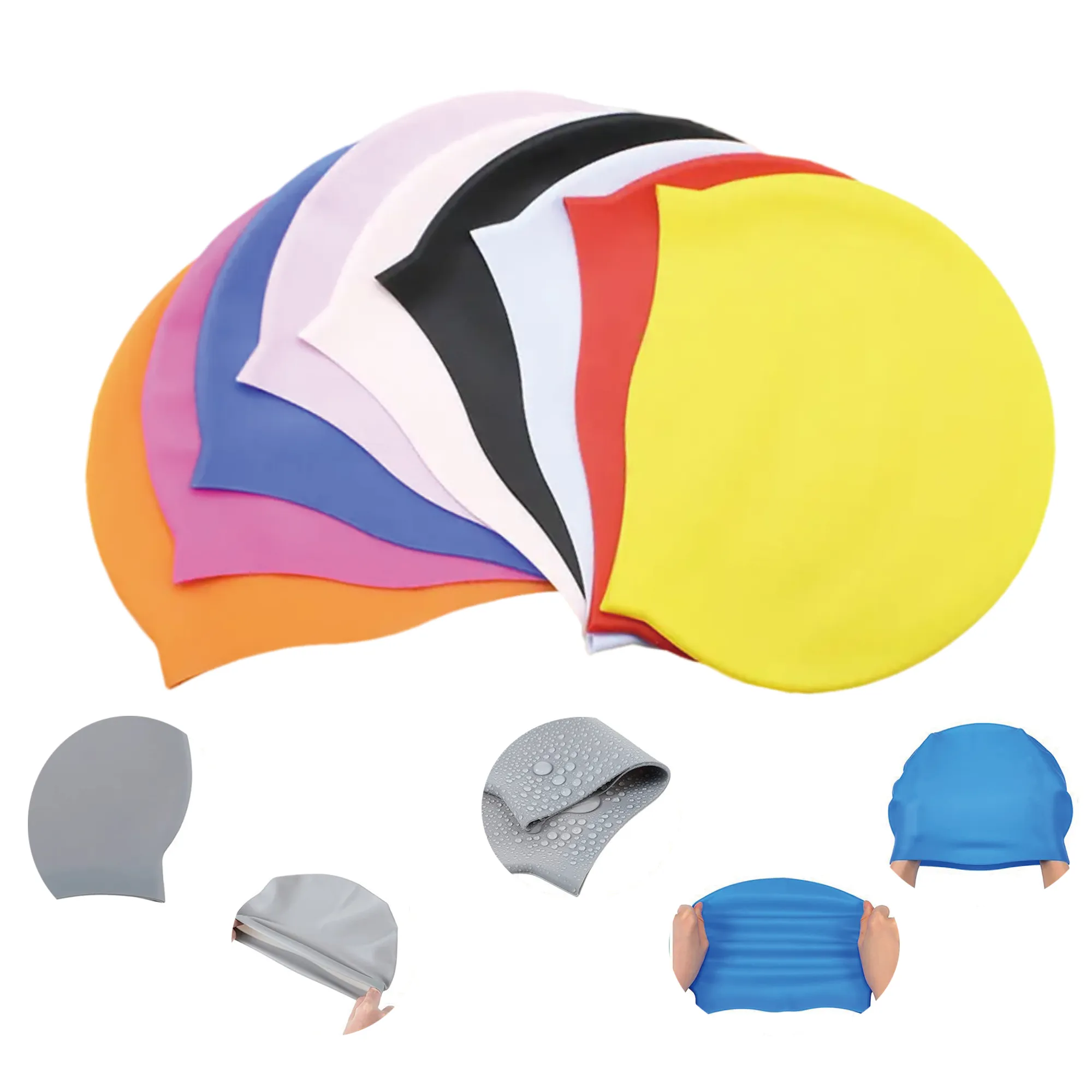 Elastic Silicone Professional Swim Cap 3