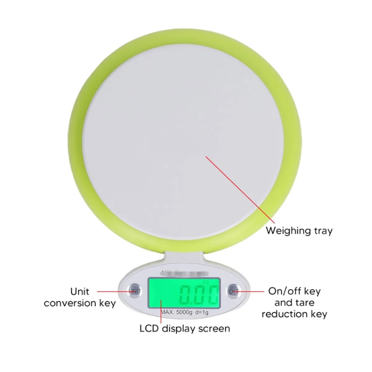 Foldable Energy Saving Electronic Digital Kitchen Food Scale 5