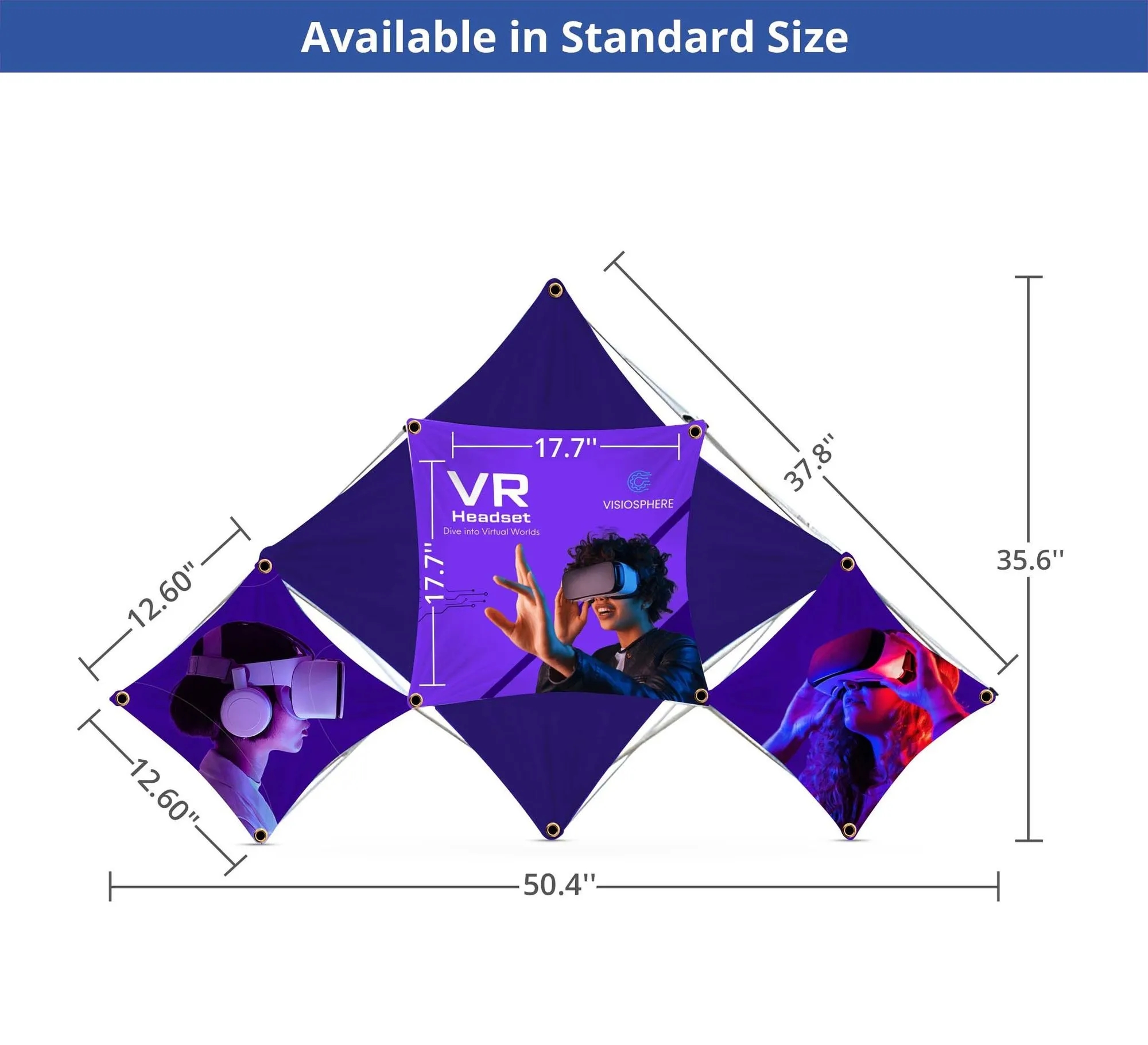 Triangular Middle Micro GeoMetrix Table Top 12.60"x12.60" 2