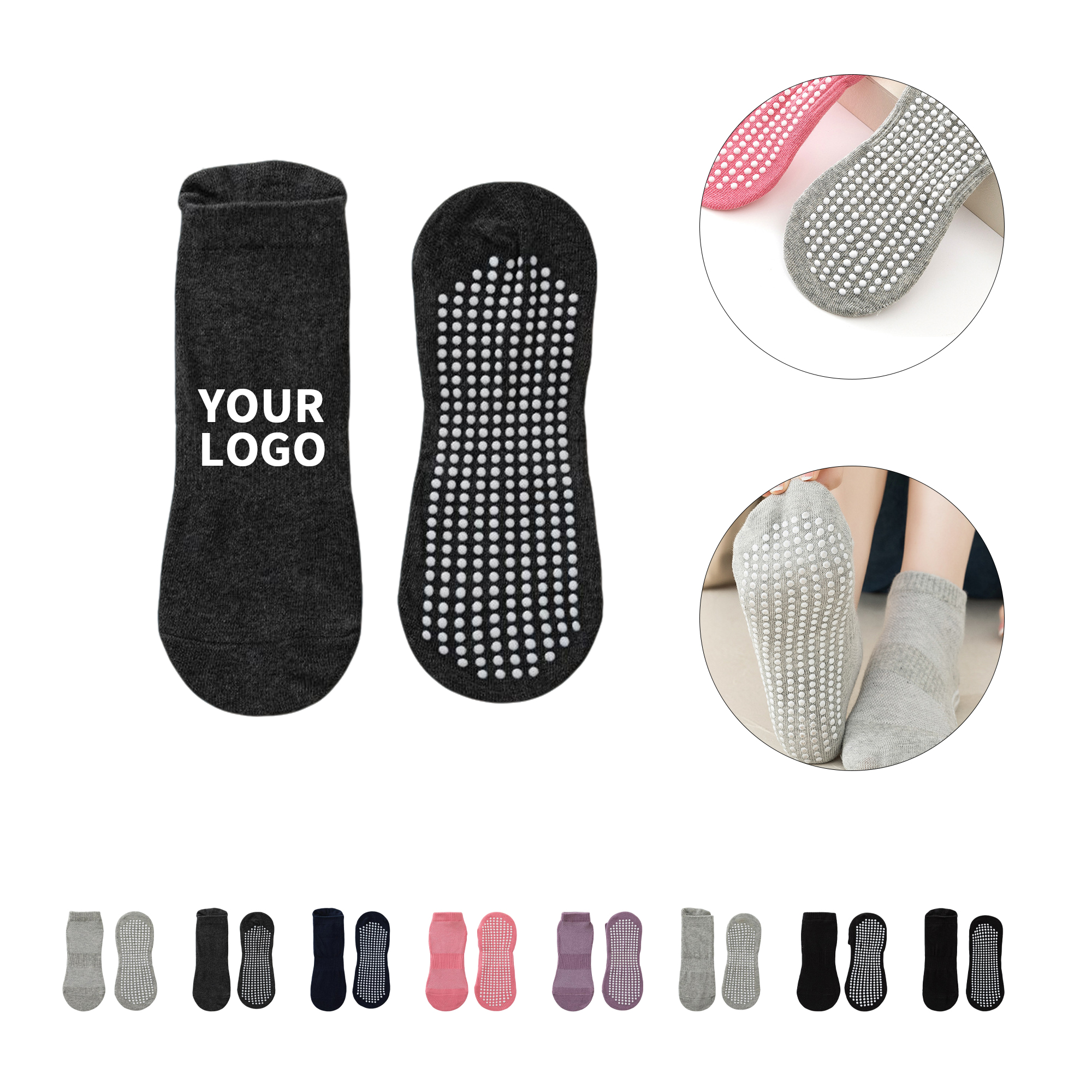 Adult Cotton Trampoline Non Slip Sock 5