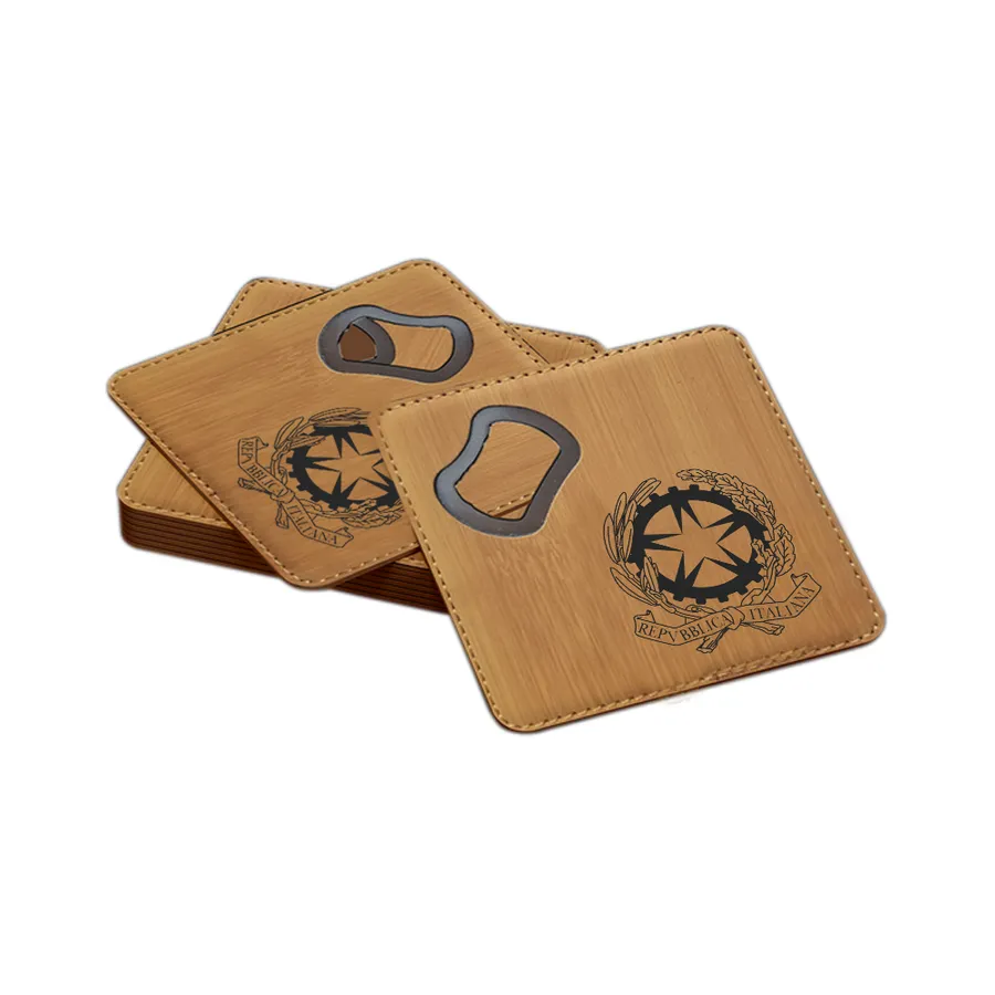 Leather Bottle Opener Coaster 3