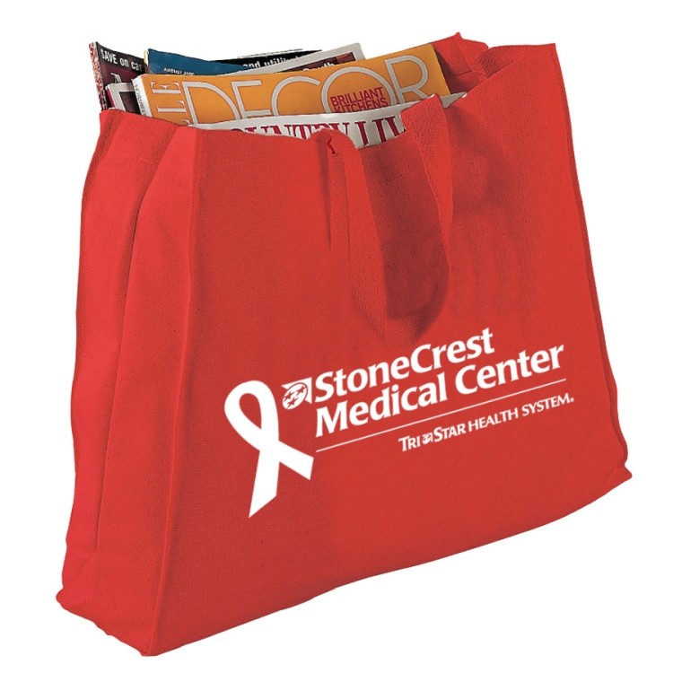 Canvas Gusset Tote Bag, custom tote bag with logo imprint 6