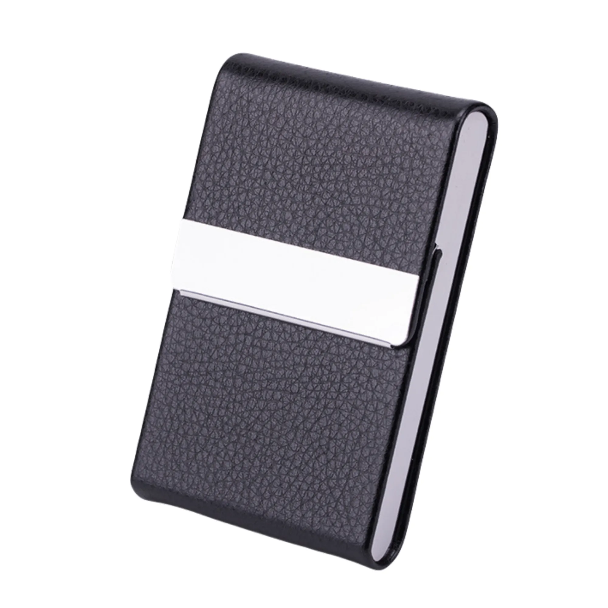 Stainless Steel PU Leather Card Case With Magnetic Closure 16