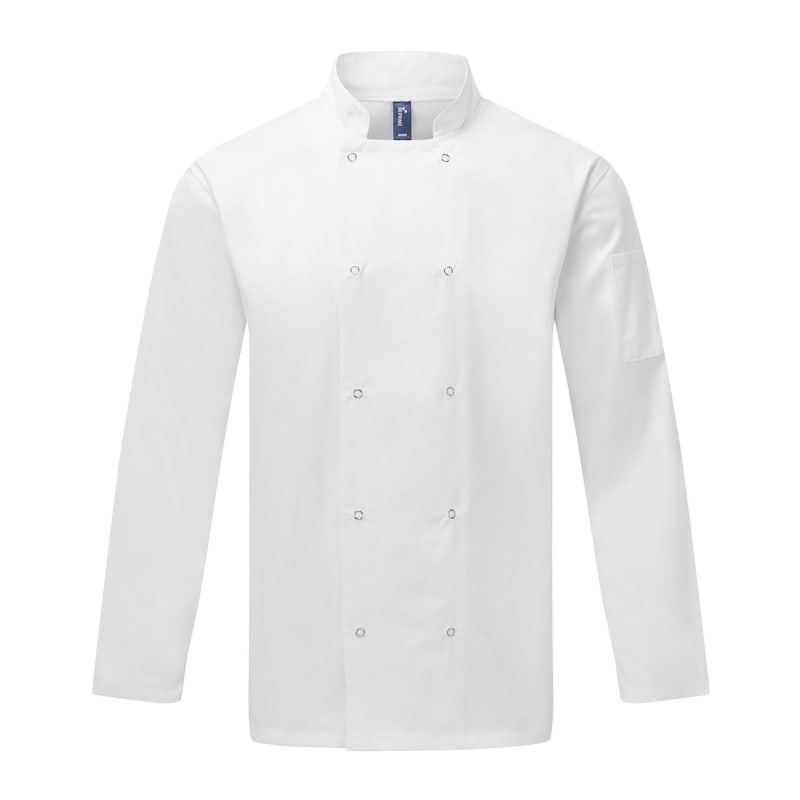 Artisan Collection By Reprime Unisex Studded Front Long-Sleeve Chef's Jacket 8