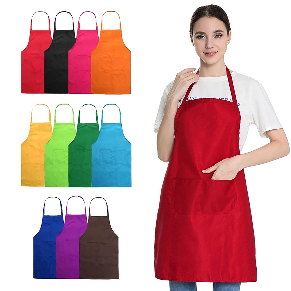 Unisex Plain Apron With Front Pocket 1