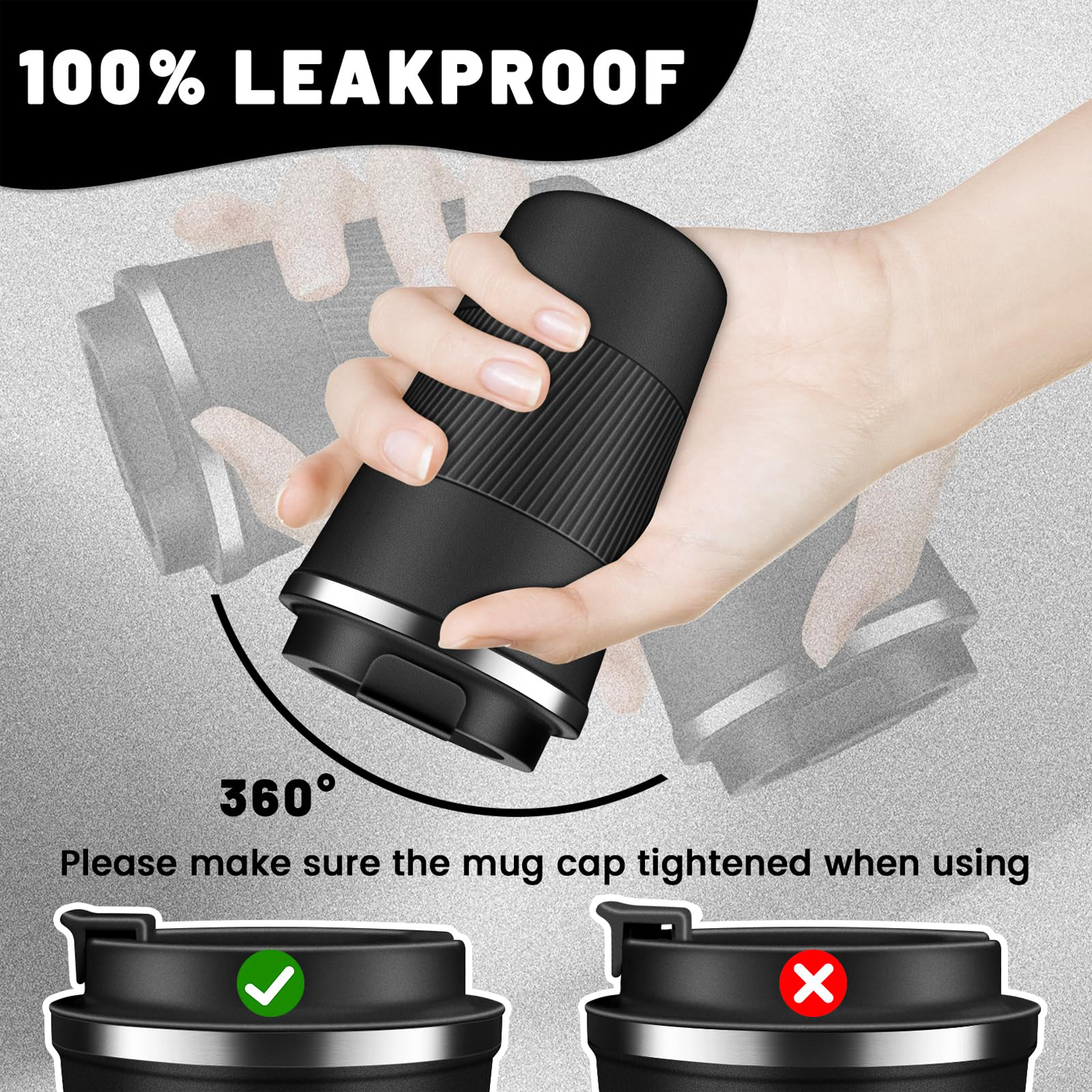 18oz Stainless Steel Insulated Travel Coffee Tumbler 5