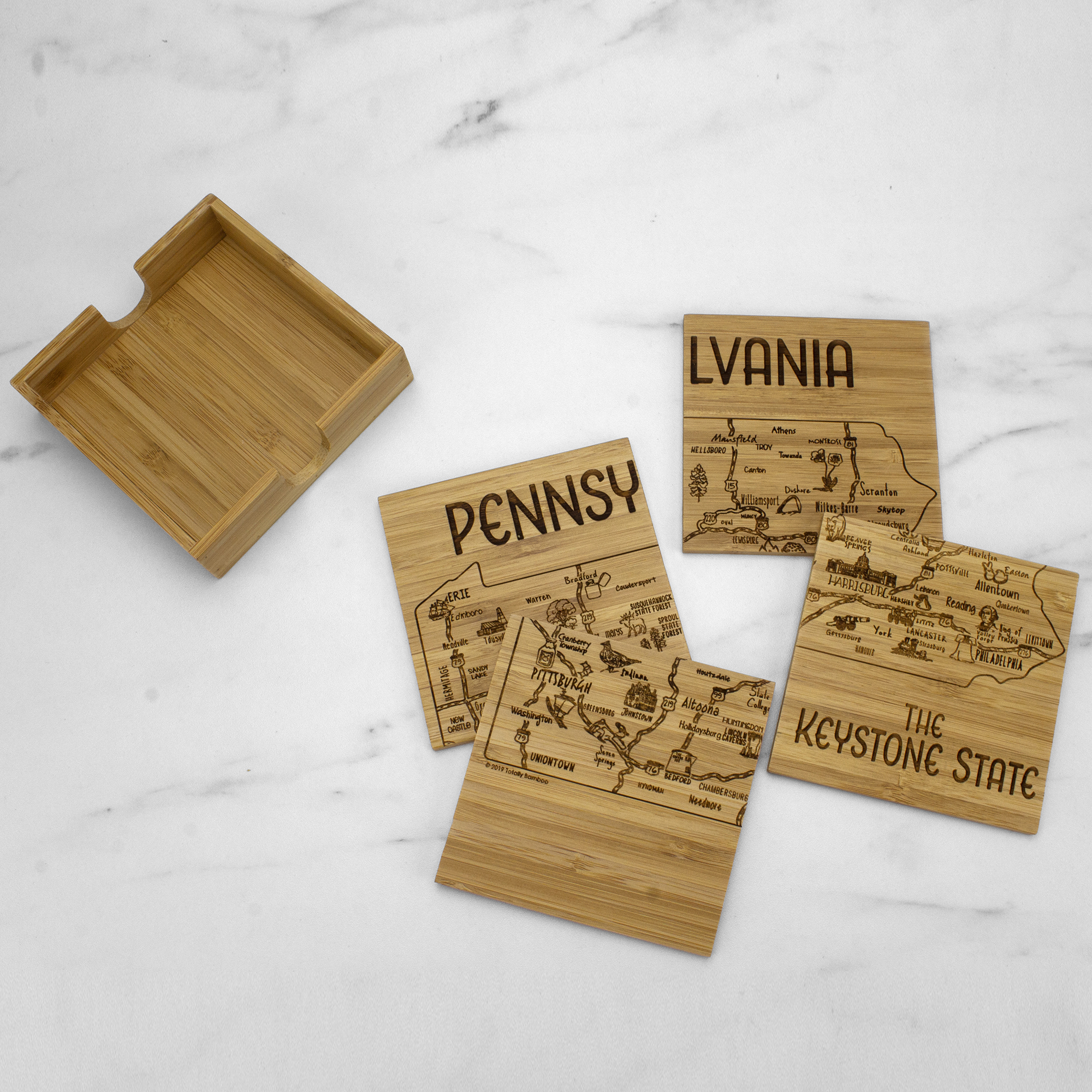 Pennsylvania Puzzle Coaster Set 5