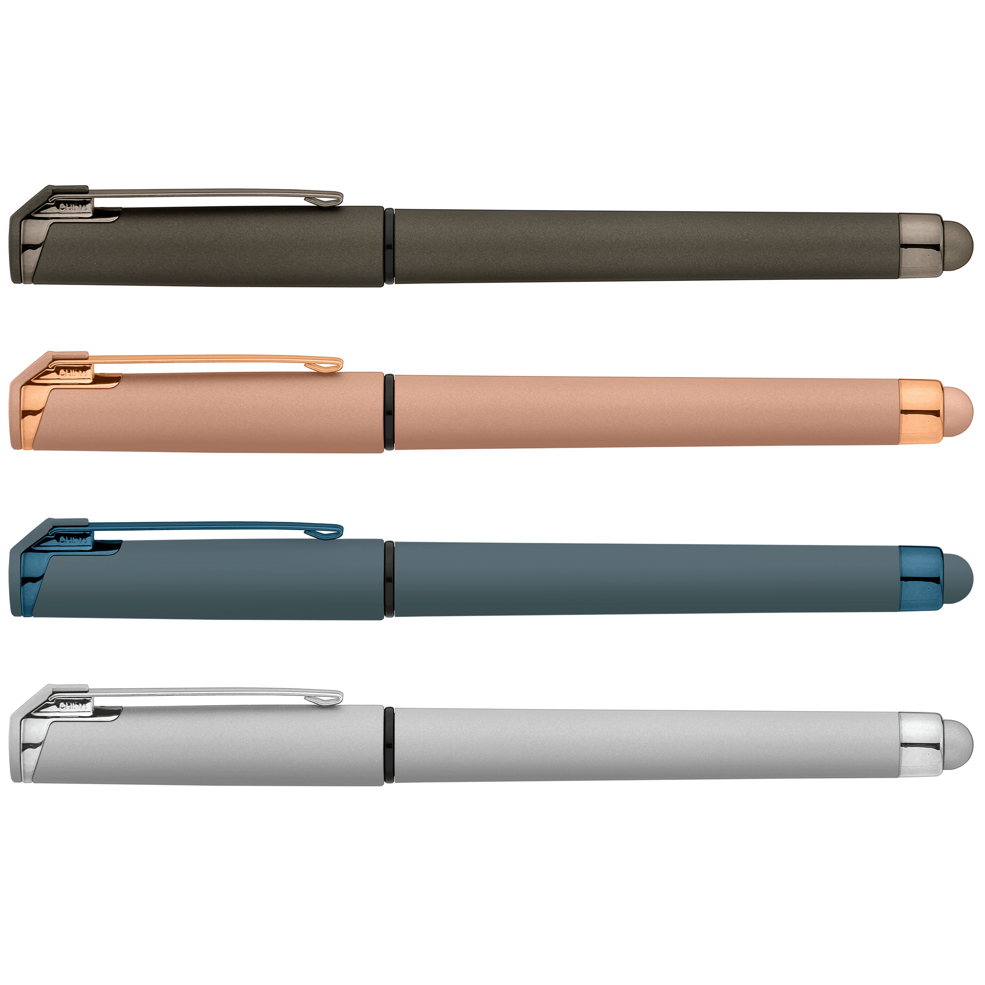 Islander Softy Monochrome Metallic Stylus Gel Pen 12