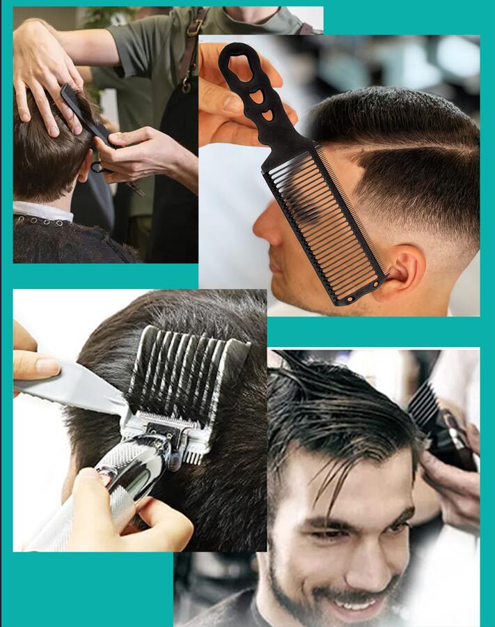 Long Handle Barber Fade Clipper Combs 5