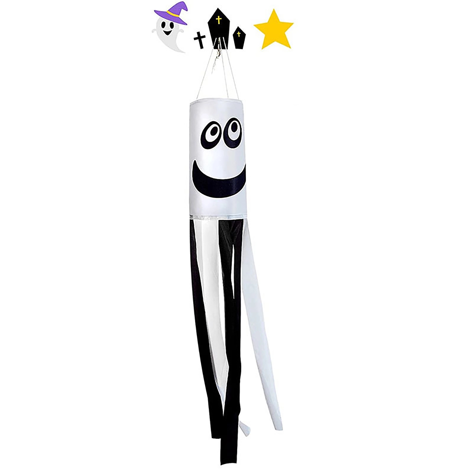 40 Inch Halloween Pumpkin Ghost Windsock Flag Decoration 5