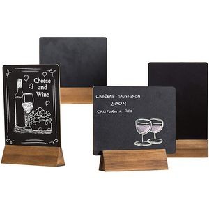 Mini Tabletop Chalkboard Signs with Wood Base 4
