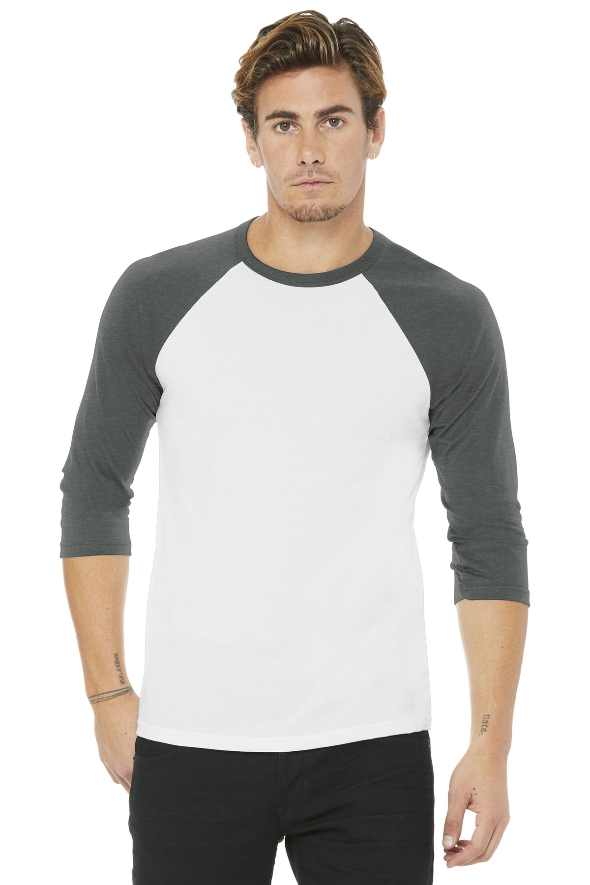 BELLA+CANVAS Unisex 3/4-Sleeve Baseball Tee. BC3200 60