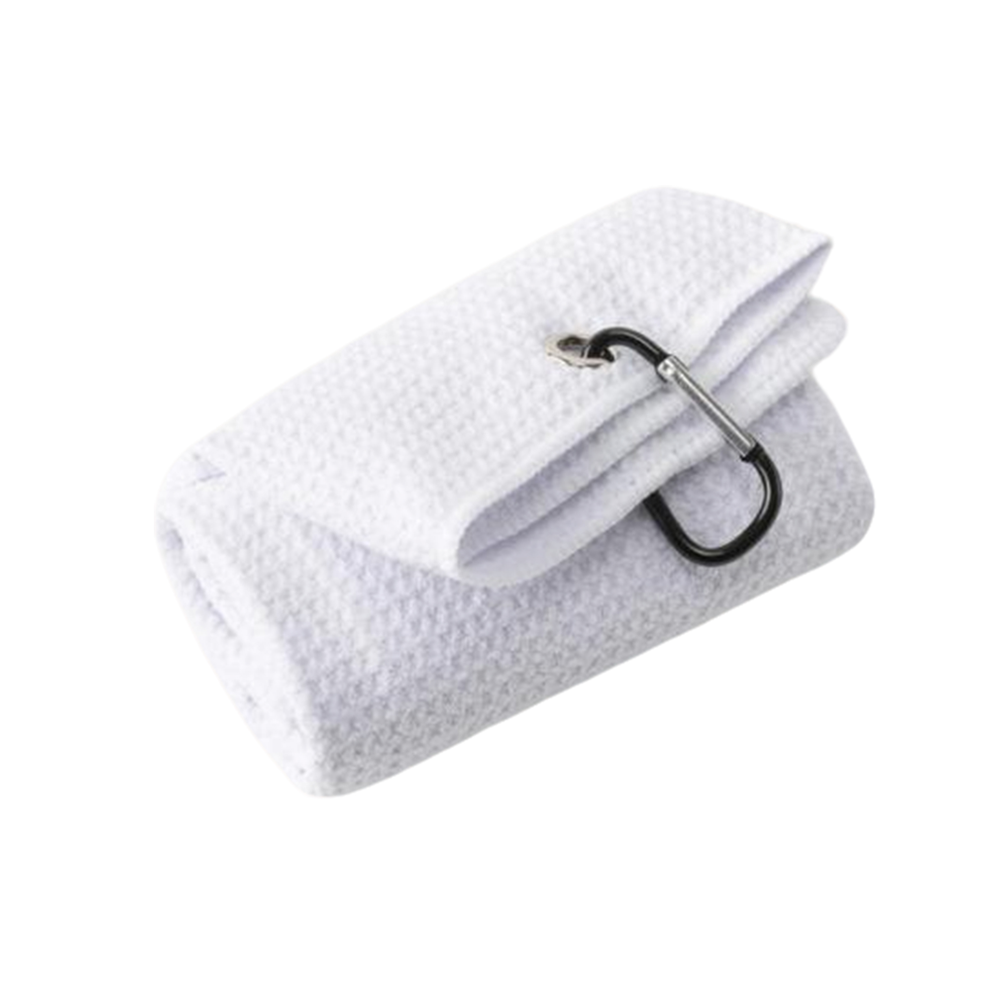 Waffle Microfiber Golf Towel With Carabiner 12 x 12 4