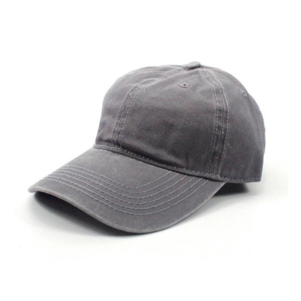 Washed Cotton Baseball Cap with Buckle adjuster 2