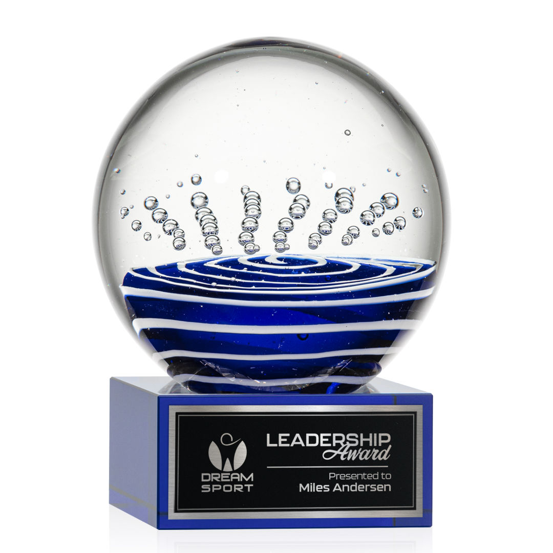 Tranquility Award on Hancock Base - Blue