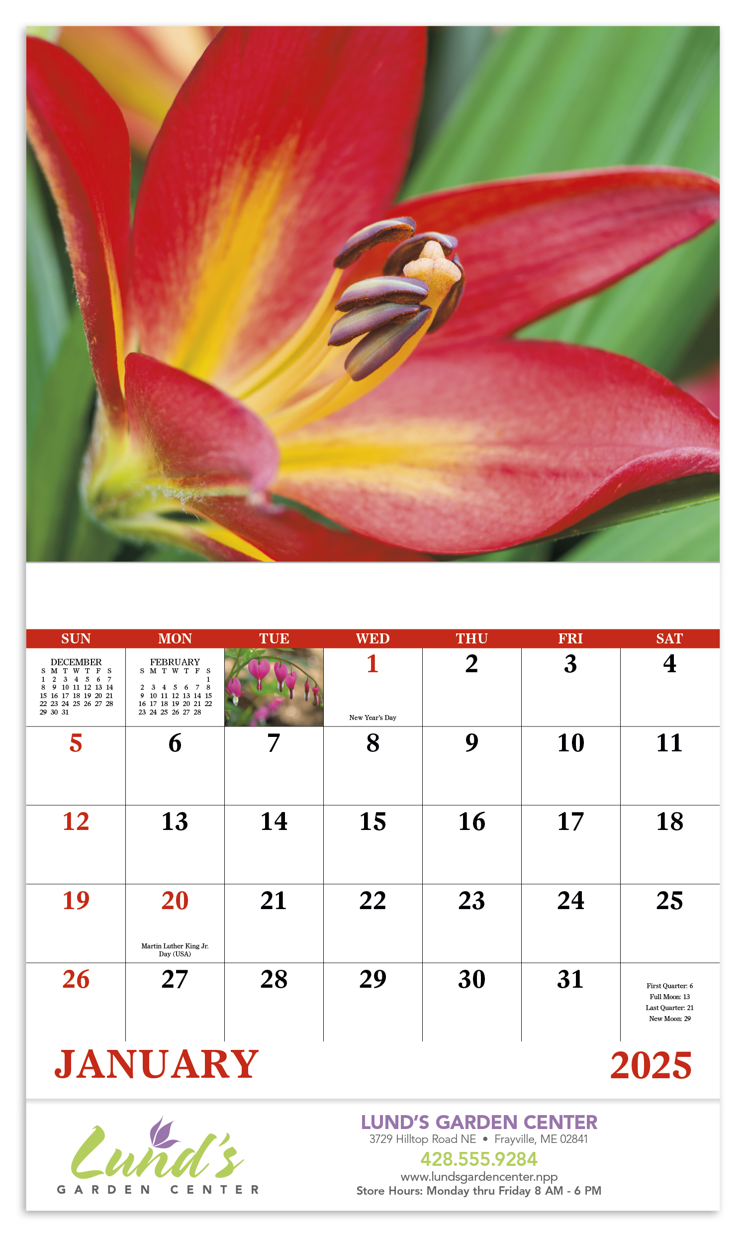 Good Value™ Flowers - Stapled Calendar 6