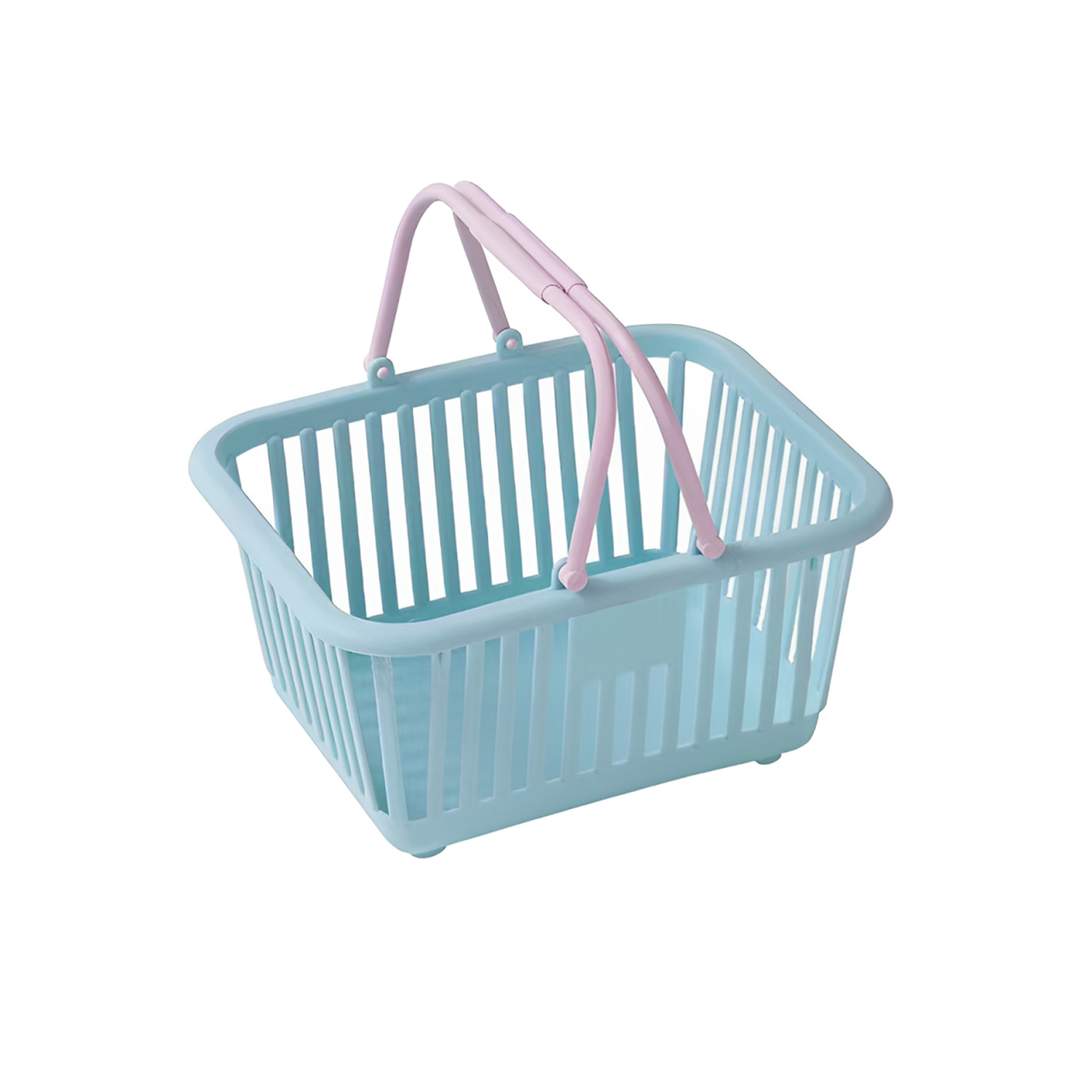 Mini Two Tone Plastic Storage Basket w/ Handles 4